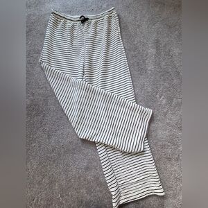SHEIN Cream and Gray Striped Pants